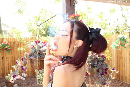 sabina Rouge smoking cigarette-smoking fetish